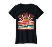 Senior Sunrise 2027 Christian Teen Faith Salmo Boho Varsity Camiseta gráfica económica, Mujer, Negro, S