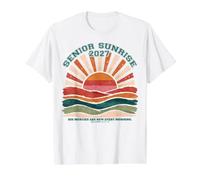 Senior Sunrise 2027 Christian Teen Faith Sus misericordias Son Nuevas Camiseta gráfica económica, Hombre, Blanco, M