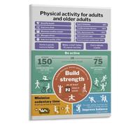 Senior Wellness Exercise Poster Canvas Print for Gym or Office