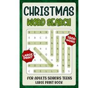 Seniors Cozy Christmas Presents: Christmas Word Search For Adults Large Print: 1500+ Hard Holiday Words To Locate, Relaxing Winter Gifts, Puzzle Book For Men & Women (Adults Stocking Stuffers)