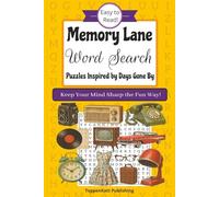 Senior's Memory Lane Word Search Puzzle Book: Hunt and find hidden words with Easy to Read Print about Nostalgic Memories / 6x9 inches, 100 pages / 50 ... Gift for parents, grandparents and free time