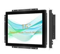 Senisway La Superficie del Monitor táctil de Marco Abierto de 15 Pulgadas es IP65 a Prueba de Agua 1280 x 800 a 60 Hz TFT LCD IK08 Monitor de Marco Abierto Industrial Táctil Capacitivo de 10 Dedos