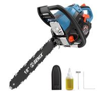 SENIX Motosierra de gas de 4 ciclos de 18 pulgadas, motosierra inalámbrica de 49 cc para cortar madera, podar árboles, uso en granja y jardín doméstico, sin mezcla de combustible, engrasador