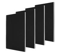 SENJEOK 4 cuadernos A4 de cuadrícula de puntos negros, 100 g/m², encuadernado en espiral, 120 páginas/60 hojas, 21 x 29,7 cm, para diario de oficina en casa