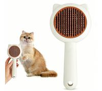 Senken Cepillo para gatos para perros, elimina el vello suelto, depilación con un solo clic, cepillo autolimpiante para perros de pelo corto y largo, gatos y conejos