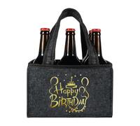 Senken Happy Birthday Herrenhandtasche Bier,Geburtstagsdeko,Biergeschenke für Männer,Geburtstag Geschenk,Männergeschenke,Lustige Geschenke für Männer,6 Flaschenträger