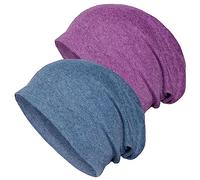 Senker Paquete de 2 Gorros de Algodón Holgados, Gorros de Quimio para Mujeres Y Hombres