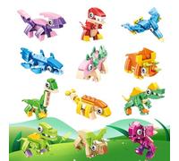 SENLINLIN Detalles Cumpleaños Niños, 12 Mini Kits de Construcción 3 en 1 (36 Modelos Animales Dinosaurios) para Niños y Niñas 4-12 Años | Regalos Cumpleaños, Fiestas, Navidad y Premios Escolares