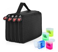 SENLINLIN Estuche 4 Compartimentos, Estuche de Lápices Plumier Escolar, Gran Capacidad para Estudiantes, Ideal como Excelente Regalo para Mujeres, Hombres, Niños, Estudiantes y Artistas