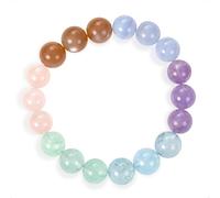 SENLLY Aurora Harmony - Beaded Stretch Bracelet with Natural Gemstone, Handcrafted Natural Stone Jewelry for Healing, Calm & Emotional Balance