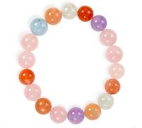 SENLLY Aurora Harmony - Multi-Gemstone Beaded Stretch Bracelet, Handmade Natural Stone Jewelry for Balance, Joy & Colorful Energy
