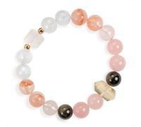 SENLLY Blush Aurara - Natural Beaded Multi-Gemstone Bracelet, Handcrafted Natural Stone Jewelry for Harmony, Clarity & Emotional Balance