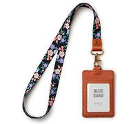 SENLLY Colgante Tarjetas Identificativas Porta Credencial con Correa de Cordón para el Cuello, Portatarjeta Insignia Personales para ID, Llaves, oficina