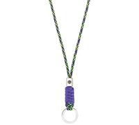 SENLLY Llavero de Cuello para Llaves, Teléfono Móvil, Badge Id Tarjeta, Diseño Trenzado de Paracord Cordón con Herrajes de Acero Inoxidable