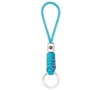 SENLLY Llavero para Llaves, Teléfono Móvil, Cartera, Diseño Trenzado de Paracord Cordón con Herrajes de Acero Inoxidable