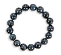 SENLLY Midnight Focus - Natural Blue Tiger’s Eye 10mm Beaded Bracelet, Handmade Gemstone Jewelry for Insight, Confidence & Calm Concentration