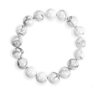 SENLLY Pure Balance - 10mm Natural Howlite Beaded Bracelet, Handmade Stone Jewelry for Calm, Clarity & Modern Minimalist Style