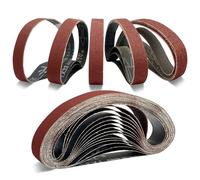 Senmai Tools Bandas de Lija 30 X 533 mm, Lija de Banda 40 80 120 150 240 Grano, para Lijadora de Banda, para Quitar el Polvo, Barniz -15 piezas