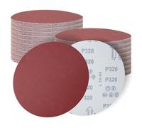 SenmaiTools Discos de lijado 180 mm，30 hojas, discos de lijado de grano P320, papel de lija de 180 mm, discos de pulido autoadhesivos, Apto para acabados de pared, madera y metal
