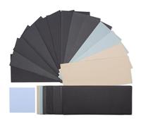 SenmaiTools Juego de 35 Lijas, En húmedo y en Seco 23x9 cm, Grano 400 600 800 1000 1200 1500 20002500 3000 5000 7000 10000 20000,Lijas Finas Para el Acabado de Coches Metal Madera Pared Piedra