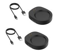 SenMore 2 Pièces Adaptador Cargador USB C Compatible con Amazfit Active 3 Premium/Active Max/T-Rex 3/3 Pro/Ultra 2/Balance 1/2/Helio Strap, Magnética Base de Carga Portátil para 1M/3,3Ft Tipo C Cable.