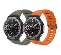 SenMore 2 Piezas Silicona Correa Compatible con Amazfit T-Rex 3, Pulsera Deportiva Impermeable y Transpirable de Repuesto para Amazfit T-Rex 3.(No host)