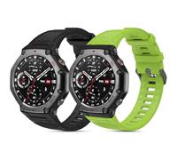 SenMore 2 Piezas Silicona Correa Compatible con Amazfit T-Rex 3, Pulsera Deportiva Impermeable y Transpirable de Repuesto para Amazfit T-Rex 3.(No host)