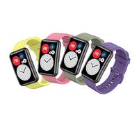 SenMore 4 Correas Compatibles con Huawei Watch Fit Correa de Silicona Deportiva Accesorios de Reloj Inteligente para Huawei Watch Fit/SE/New/Elegant Pulsera de Repuesto
