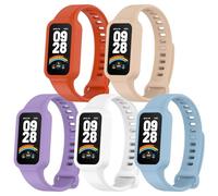 SenMore 5 Piezas Correas Compatible con Xiaomi Smart Band 9 Active/Redmi Smart Band 3, Ajustable Deportiva Suave Silicona Pulseras de Repuesto para Xiaomi Mi Band 9 Active.
