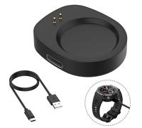 SenMore Adaptador Cargador USB C Compatible con Amazfit Active 3 Premium/Active MAX/T-Rex 3/3 Pro/Ultra 2/Balance 1/2/Helio Strap, Magnética Base de Carga Portátil para 1M/3,3Ft Tipo C Cable.