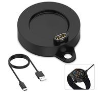 SenMore Adaptador Cargador USB C para Garmin Fenix 8/7/7 Pro/7S/7X/7X Pro/6/6X/6S/5/5 Plus/5X/5X Plus/5S, Base de Carga Magnética para 1M/3,3Ft USB-C Cable, Negro