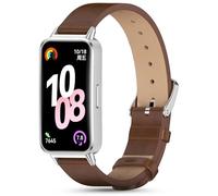 SenMore Leather Correa Compatible con Huawei Band 10/Band 9/Band 8, Ajustable Cuero Pulsera de Repuesto para Huawei Band 8/9/10 Smartwatch.(No host)