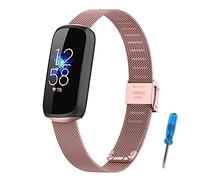 SenMore Pulsera para Fitbit Luxe Correa de Acero Inoxidable Elegante Clásico Correa de Repuesto para Relojes de Hombre y Mujer para Fitbit Luxe (Talla única)