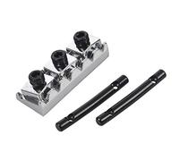 Senmubery 2 guías de árbol de cuerdas de guitarra, barra de retención de cuerdas para guitarra , piezas de repuesto, color negro y 1 tuerca de bloqueo de cuerda de guitarra eléctrica para