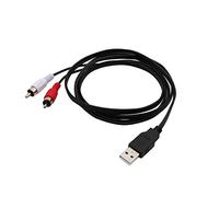 Senmubery Cable USB A a 2X RCA Phono AV de 1,5 m para PC, TV, audio y video