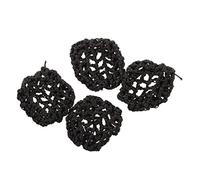 Senmubery Ornamento Cubiertas de pelo de mono de ballet Red Redecilla negra de nylon elastico de camarera del hotel 4pzs