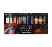 Sennelier Artist Acrylique Set, Includes Ten 21ml Tubes of Extra-Fine Artist Quality Acrylic Paint (10-120234-00)