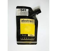 Sennelier - Bolsa de pintura acrílica abstracta, 120 ml, color amarillo cadmio, tono medio, 120 ml
