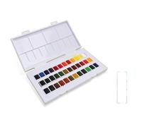 Sennelier - Caja de viaje de plástico, 30 + 6 colores y 1 tarjeta
