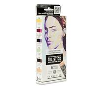 Sennelier Juego de 6 mini palillos de aceite, colores brillantes, N130116.01