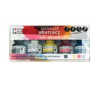 Sennelier Abstract Acrylic Ink Set, Includes 5-30ml Bottles of Ink, Primary Colors (10-134220-00)