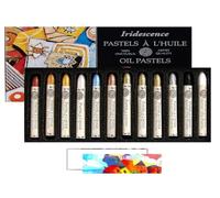 Sennelier - Pasteles de aceite iridiscente 12 colores + 2 cartas