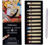 Sennelier Pastels Oil Iridescent 12 Colors - Sennelier Senurie 12 aceite de conjunto de colores pastelArtistic Quality Iridescent (France Import) MADE IN FRANCE