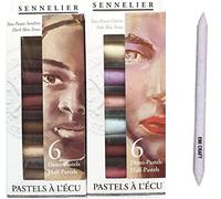 Sennelier Set 12 medios pastel secos pasteles. pasteles suaves pastels à l'écu - RETRATO (Importación de Francia)