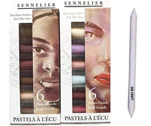 Sennelier Set 12 Medios Pasteles Secos Suaves à l'Écu - Retrato (Importación de Francia)