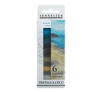 Sennelier Surtido de 6 semipasteles extra finos colores análogos (playa)