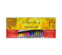 Sennelier : Watercolour Paint : Classic Metal Tin Set Of 12 x 10ml Tubes