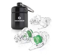 Senner ® MusicPro | Tapones auditivos para festivales, conciertos y discotecas - Tapones para música y músicos, reutilizables, transparentes, con estuche de aluminio