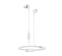 Sennheiser CX 80U - Auriculares intrauditivos con Cable, conexión USB-C, Control Remoto Inteligente de un botón con micrófono Integrado, Auriculares Cerrados con cancelación pasiva de Ruido - Blanco