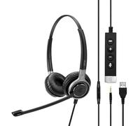 Sennheiser EPOS Impact SC 660 - Auriculares Profesionales de Doble Cara, Optimizados para Teléfonos de Escritorio y Certificados para Microsoft Teams